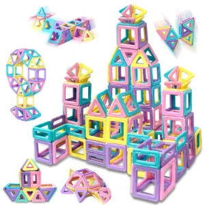 Macaron 3D Magnetic Blocks Set Toys For Children Boys Girls Educational Sensory Building Magnetic Toy Gifts 58/88/118PCS