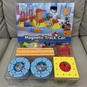 STEM Magnetic Building Block Train Car Montessori Educational Toy for Kids Developmental Learning Construction Play Vehicle