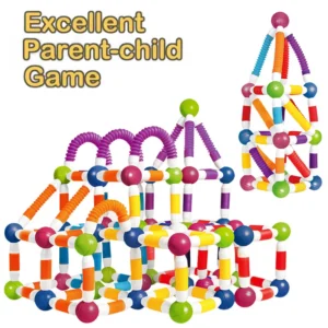 Versatile Magnetic Rod Building Set Scalable DIY Blocks Magnet Construction Early Education STEM Toy Birthday Christmas Gift