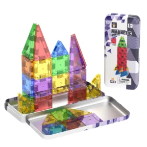 Mini magnetic building block toys with metal box, portable magnetic building blocks, suitable for holiday and birthday gifts