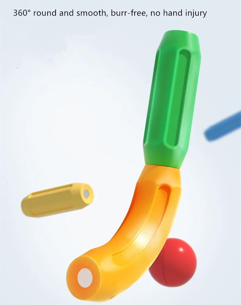 48PCS Large Particle DIY Puzzle Magnetic Building Blocks Playset English Gift Box Christmas Day Gift for Boys and Girls - 图片 3