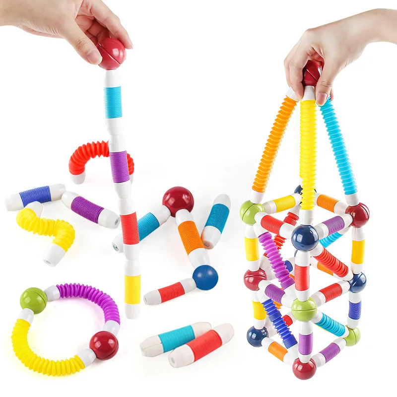 Versatile Magnetic Rod Building Set Scalable DIY Blocks Magnet Construction Early Education STEM Toy Birthday Christmas Gift - 图片 4