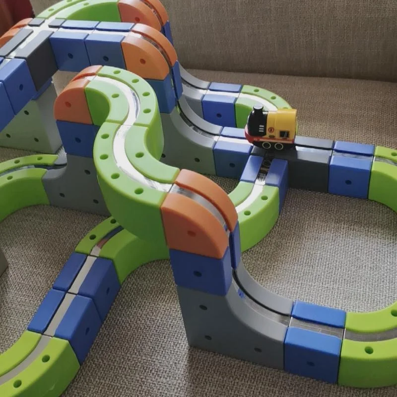 Snaen Magnetic Electric Train Set For Kids - Stem Educational Building Toys Creative Diy Anti-Gravity Car Montessori Learning - 图片 5