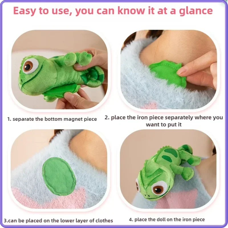 15CM Pascal Rapunzel Chameleon Plush Doll Toy Pascal Stuffed Animal Pascal Rapunzel Shoulder Plush Doll Toys Kid Christmas Gift - 图片 3