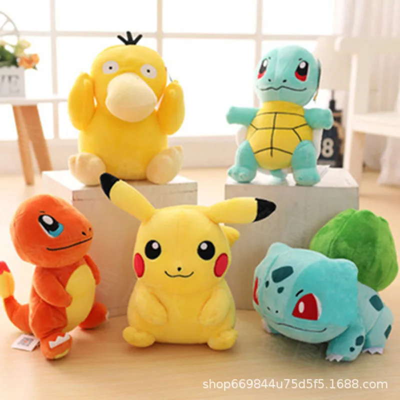 20cm Pokemon Stuffed Plush Toys Kawaii Pikachu Raichu Jenny Turtle Anime Doll Kids Birthday Christmas Gift - 图片 5