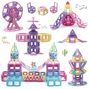 164pcs Magnetic Building Blocks Set Educational Toy for Kids Creative And Creative Construction Kit Unisex