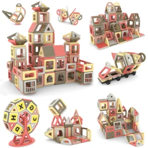 165pcs Mini Magnetic Tiles 3D Magnetic Building Blocks Toys Educational toys for Kids Preschool Learning Stacking Blocks