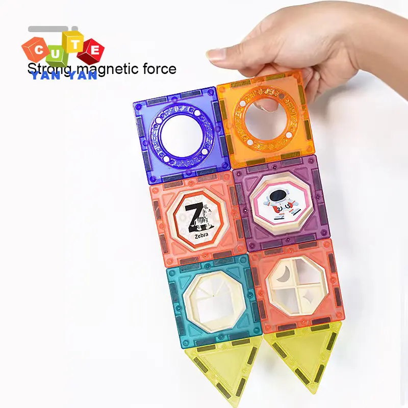 Luminous Mode Big Size Magnetic Sheet Building Blocks Run Ball Pipeline Slide Track Education DIY Montessori Toys for Children - 图片 6