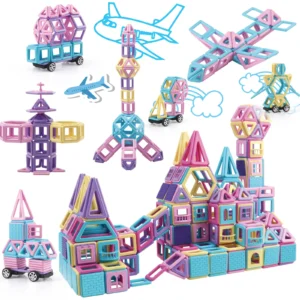 152 Piece Magnetic Building Block Toys Suitable for Boys and Girls Aged 3 Above Magnetic Construction Blocks Birthday Gifts.