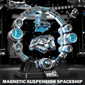 MOC Technical Maglev Falcon Spaceship Building Blocks Magnetic Suspension Space War Spacecraft Bricks Toys Ornaments Kids Gifts