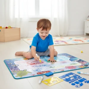 Reusable Water Drawing Mat Magic Coloring Doodle Board with Pens Montessori Educational Toy Great for Kids Creativity and Gifts