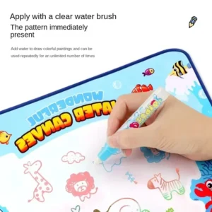 150X100cm Magic Water Canvas Graffiti Drawing Board Repeatedly Doodle Water Painting Carpet Reusable Drawing Mat Kids Toy Gift