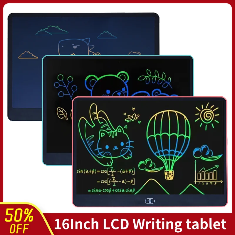 16inch LCD Writing Tablet Drawing Board Kids Graffiti Sketchpad Toys Handwriting Blackboard Magic Drawing Board Baby Toy Gift