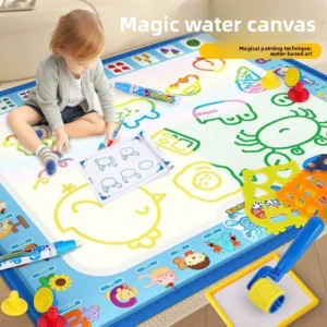 Magic Water Canvas Graffiti Drawing Board Repeatedly Doodle Water Painting Carpet Reusable Drawing Mat Children Toy Gift