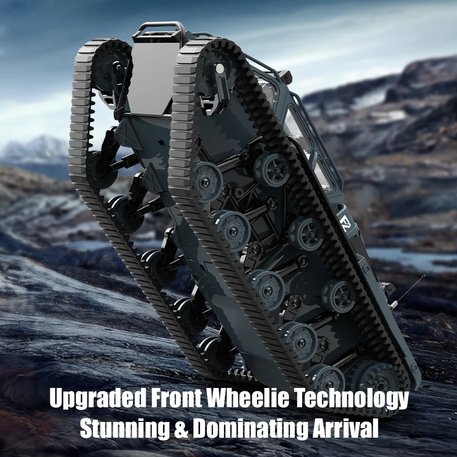 JJRC C8812 LED Light Full Scale Tracked Tank Simulation Model Toy RC Car Model Drift Remote Control Off-Road Vehicle Boy Gift - 图片 3