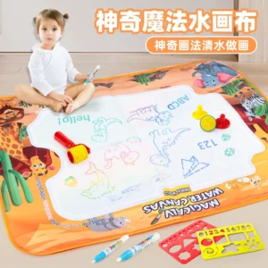 Magic Water Drawing Mat Reusable Doodle Painting Board with Pens Montessori Educational Toys for Kids Halloween Christmas Gift